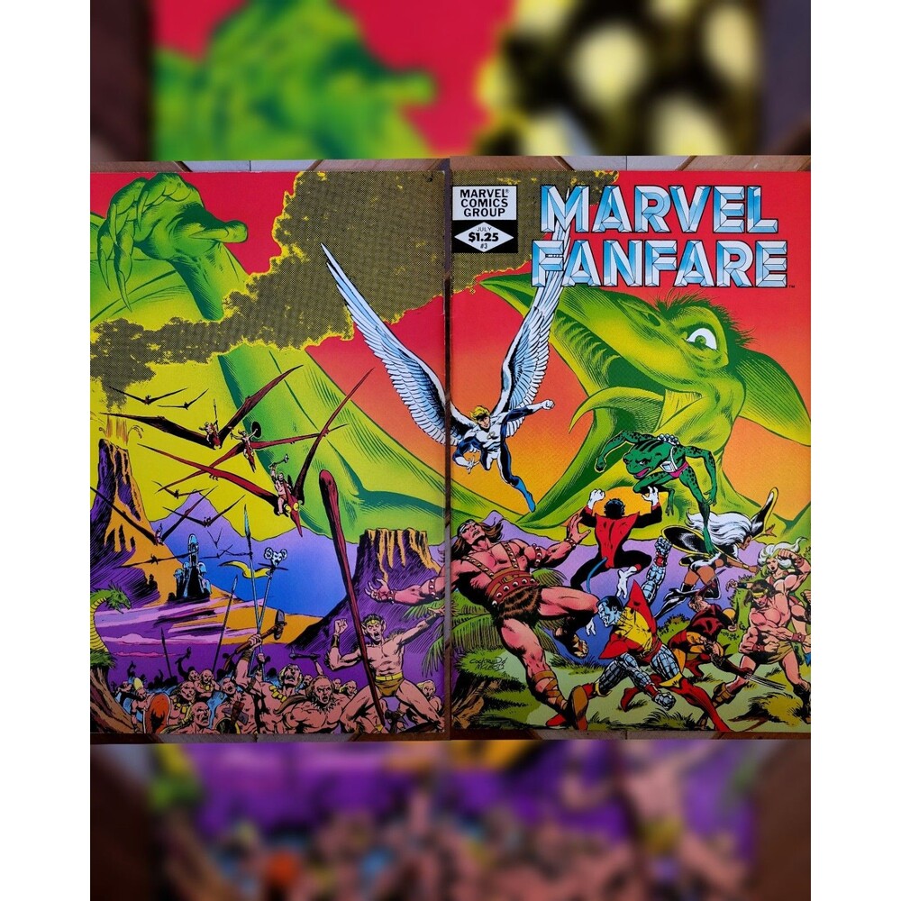 Marvel Fanfare #3 X-Men, Savage Land, Sauron! Dave Cockrum Wrap Cover (7.0) 1982